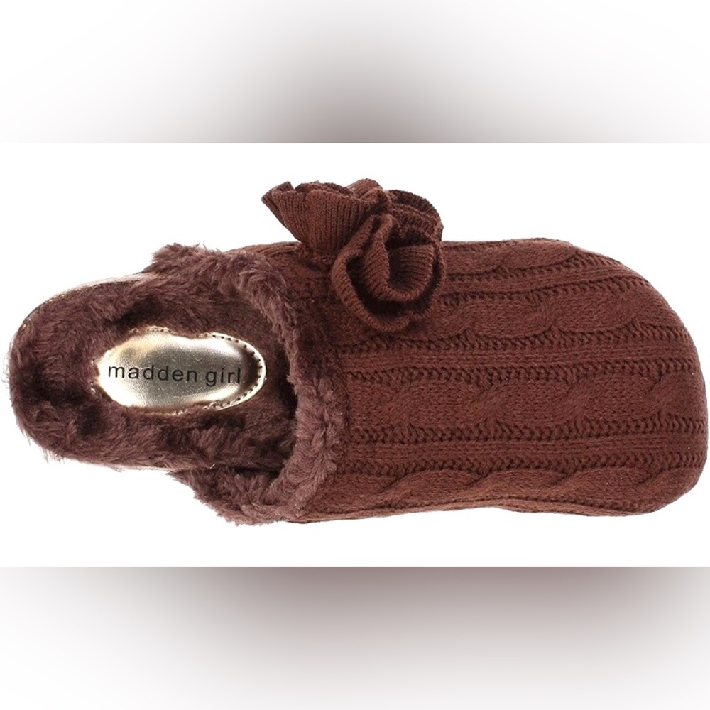 NIB [Madden Girl] Biilee Clog Sweater Slip-On Indoor/Outdoor Brown Women’s 6.5 - Picture 2 of 9